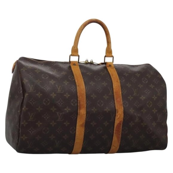 LOUIS VUITTON Monogram Keepall 45 Boston Bag M41428 LV Auth MX259 - Picture 1 of 14